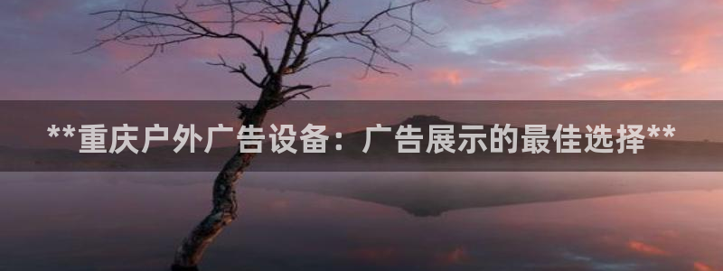 杏宇平台代理怎么赚钱快：**重庆户外广告设备：广告展示的最佳选择**