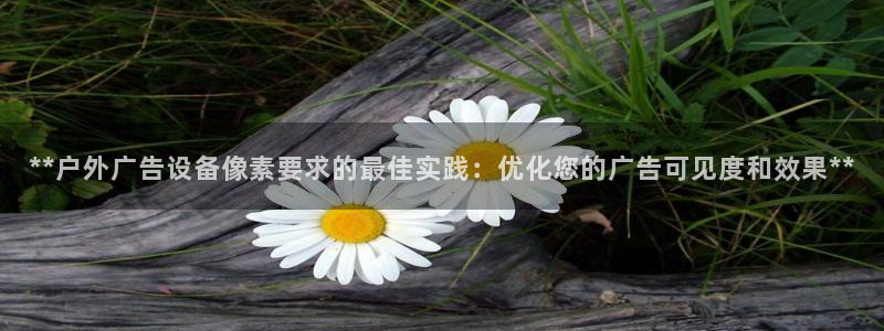 杏宇平台代理多少钱一个月：**户外广告设备像素要求的最佳实践：优化您的广告可见度和效果**