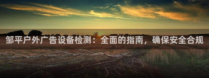 杏宇平台招商：邹平户外广告设备检测：全面的指南，确保安全合规