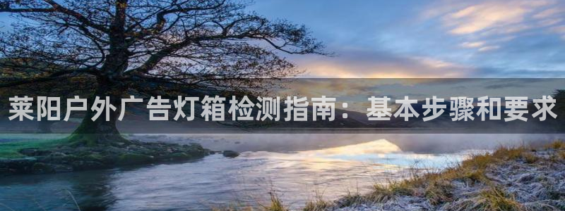 杏宇平台注册地址在哪里：莱阳户外广告灯箱检测指南：基本步骤和要求