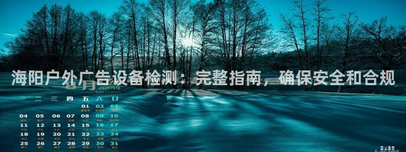 杏宇平台开户：海阳户外广告设备检测：完整指南，确保安全和合规