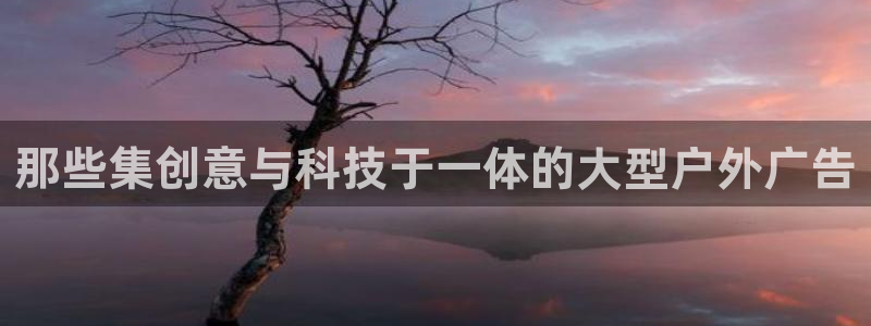 杏宇平台登录方法：那些集创意与科技于一体的大型户外广告