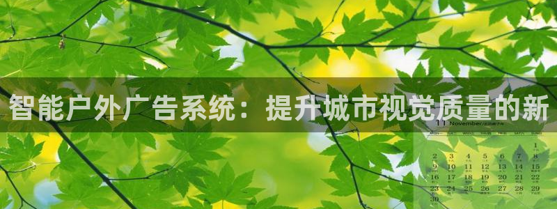 杏宇平台登录步骤：智能户外广告系统：提升城市视觉质量的新