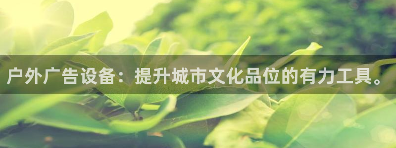 杏宇官方平台官网入口：户外广告设备：提升