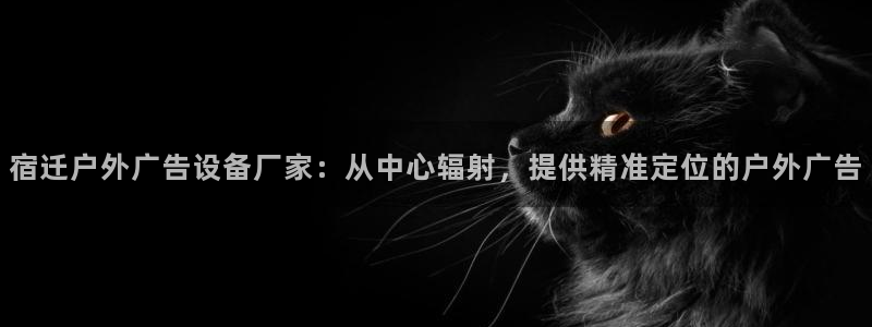 杏宇平台官网注册：宿迁户外广告设备厂家：从中心辐射，提供精准定位的户外广告