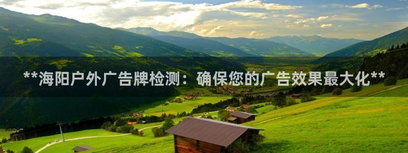 杏宇平台代理多少钱一个：**海阳户外广告牌检测：确保您的广告效果最大化**